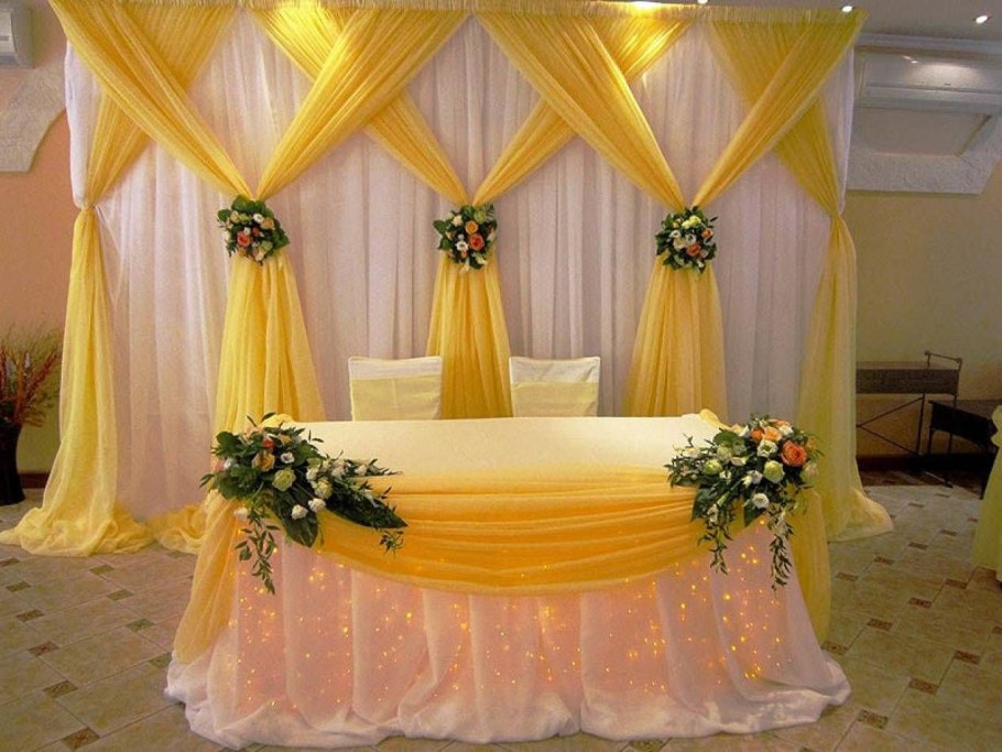 Украшение свадебного стола