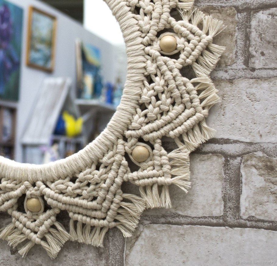 Зеркало макраме