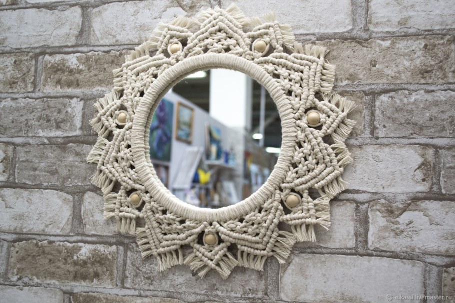 Рама для зеркала макраме