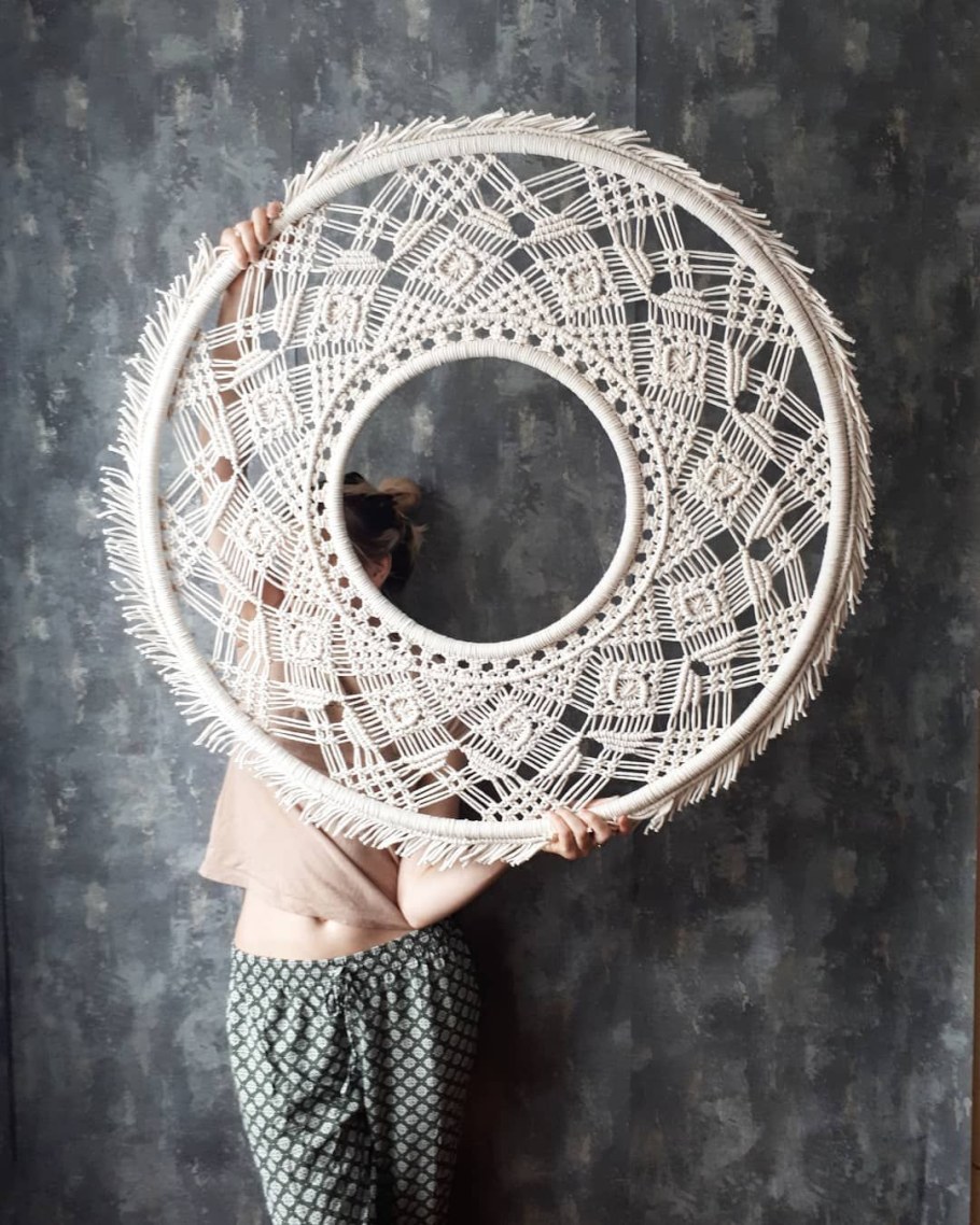 Зеркало макраме