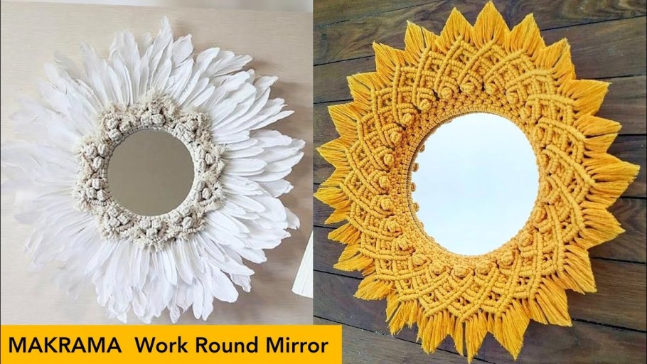 Зеркало макраме мастер класс