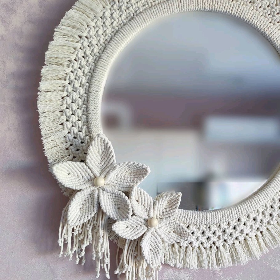 Зеркала с макраме в декоре