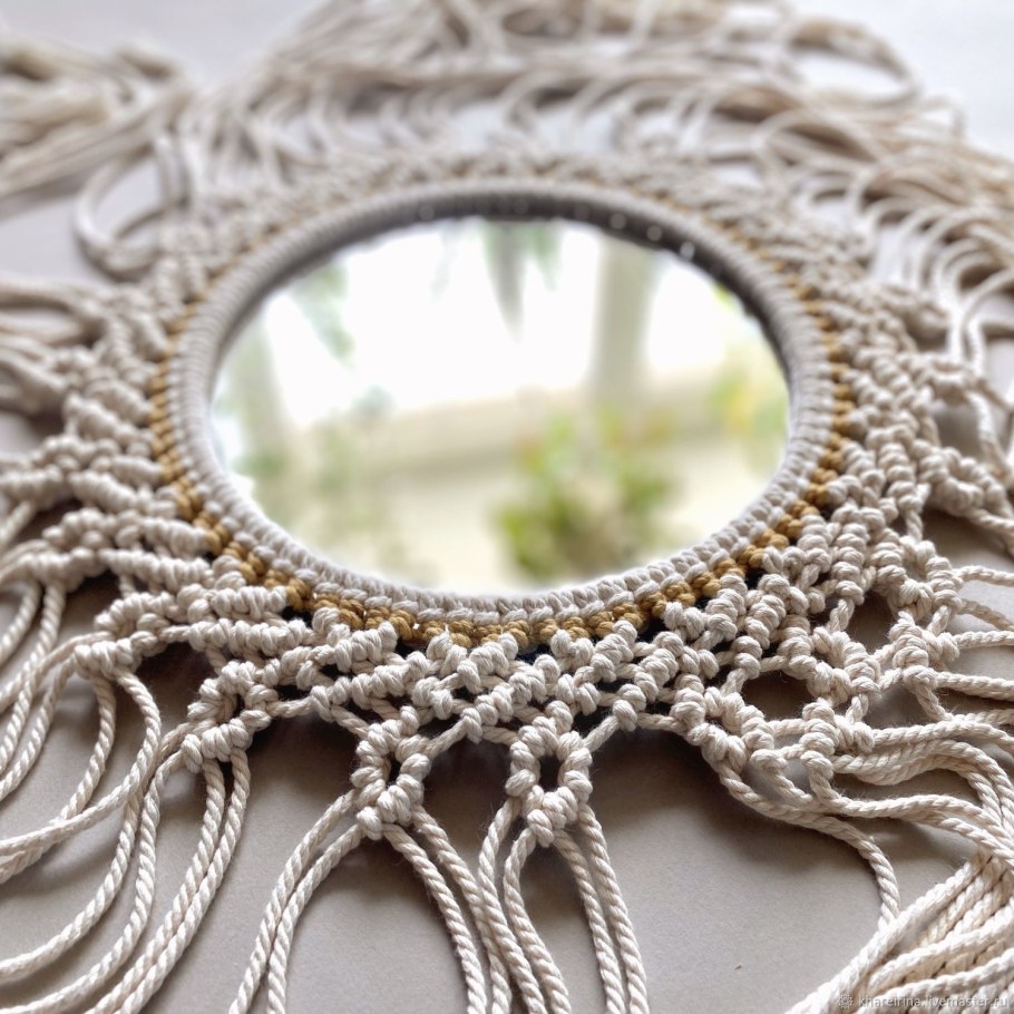 Зеркало макраме мастер класс