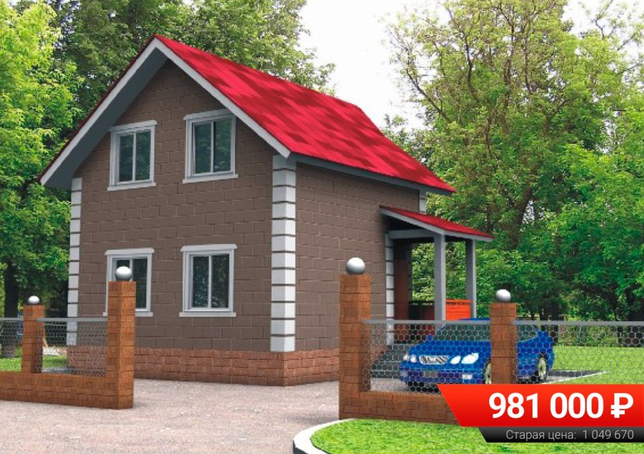 Дачный домик из кирпича под ключ