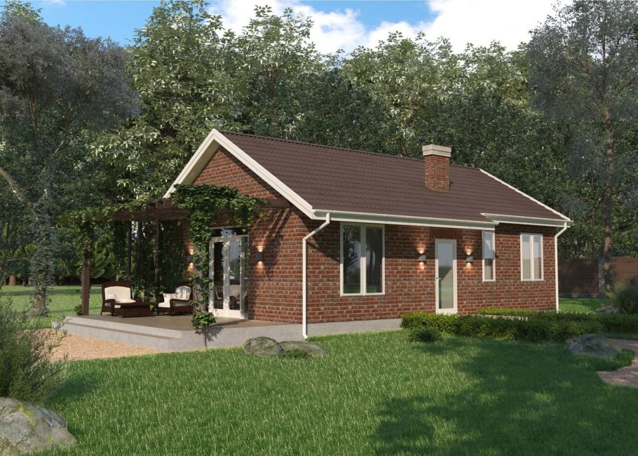 Небольшой кирпичный домик