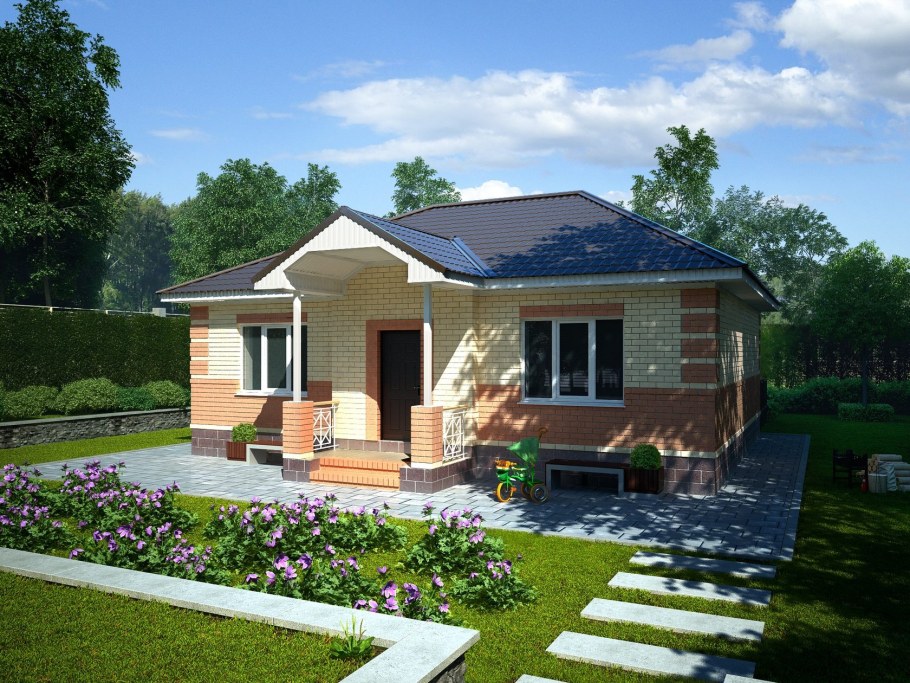 Небольшой кирпичный домик