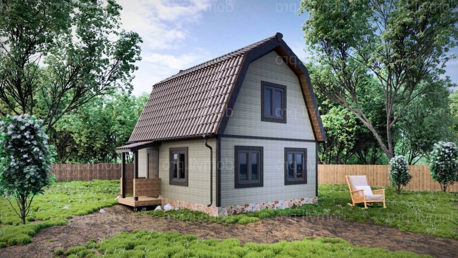 Дачный домик из кирпича