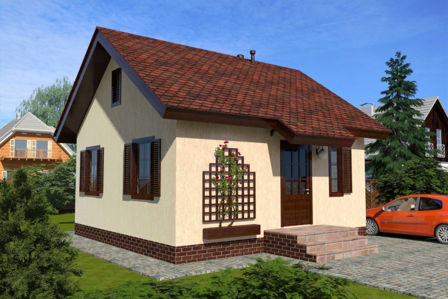 Одноэтажный кирпичный дом 80 кв.м