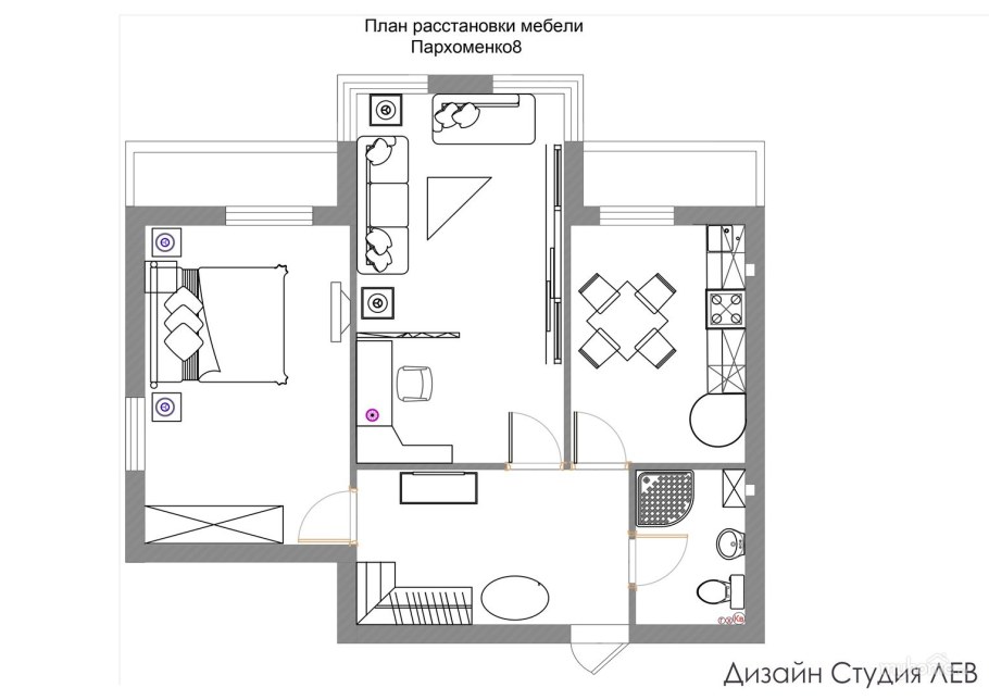 2х комнатный номер план