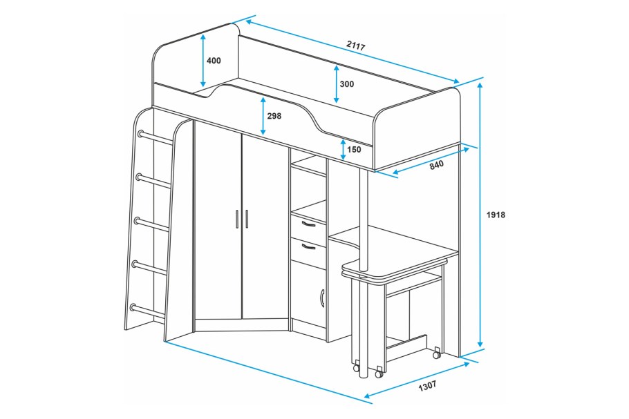 Детская кроватка для новорожденных на колесиках