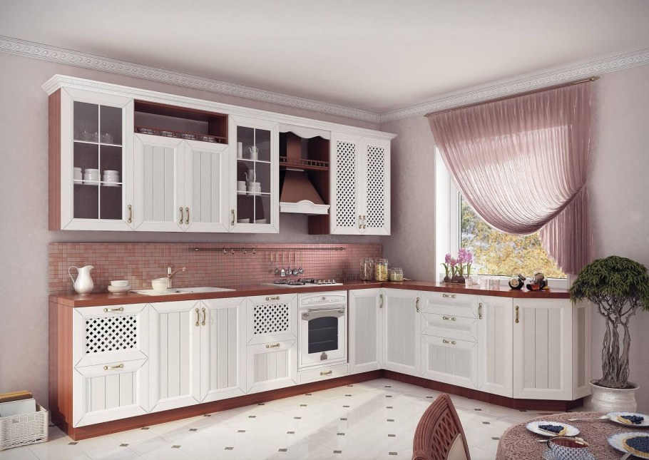 Кухня Модена дуб белый