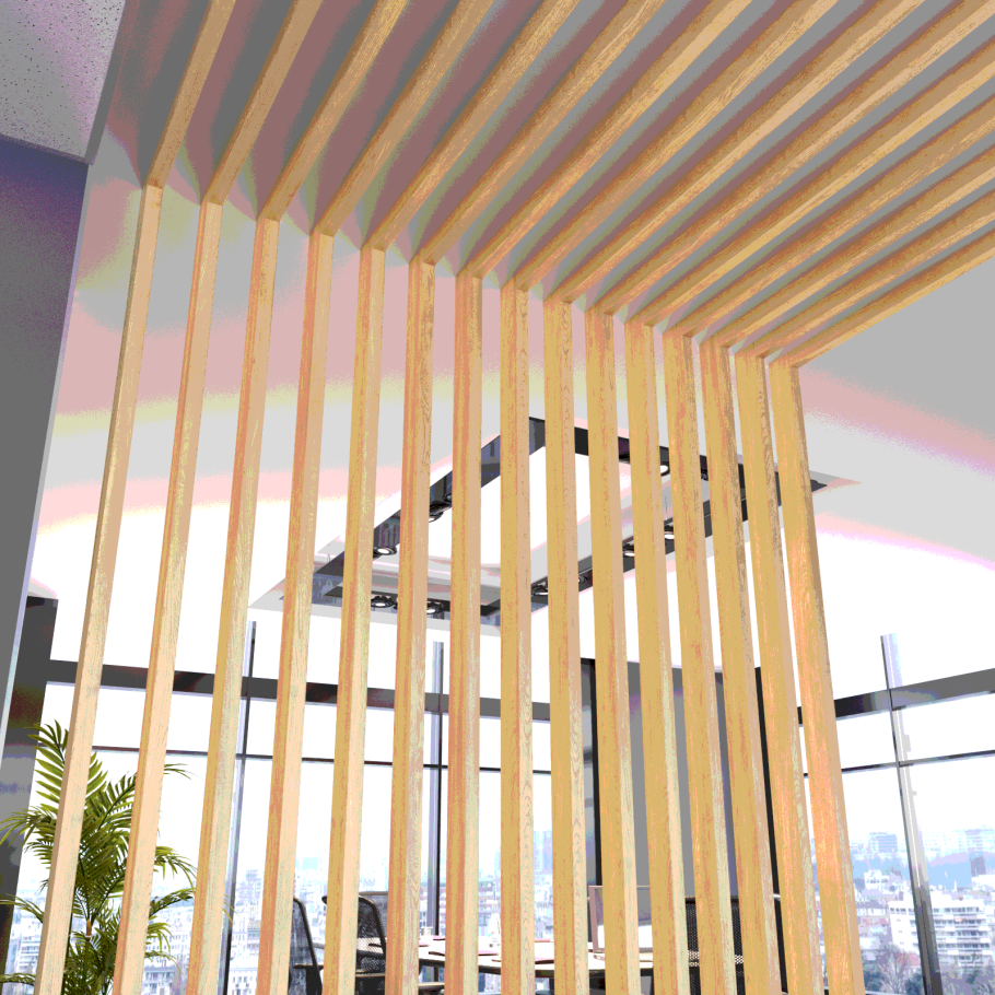 Декор из деревянных реек