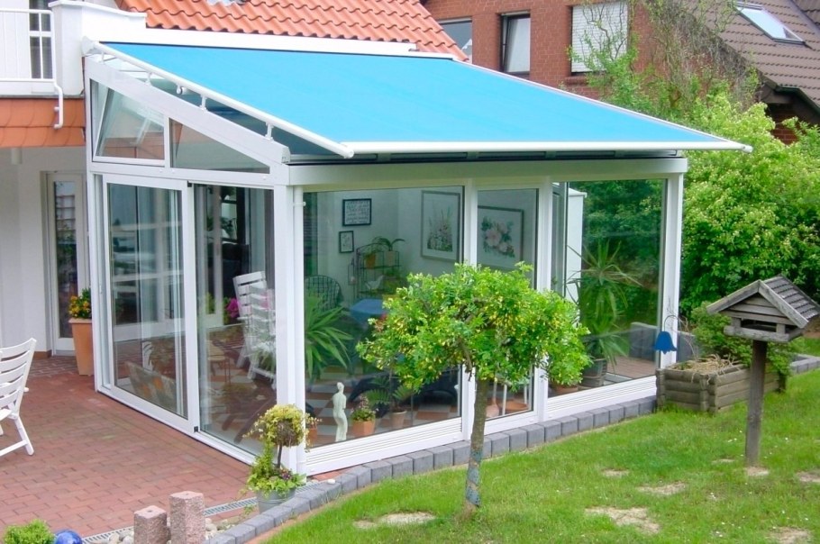 Пристройка к дому зимний сад под стеклом