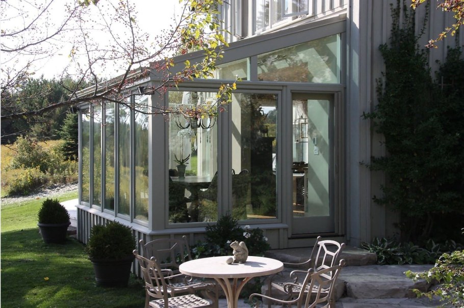 Стеклянная пристройка зимний сад