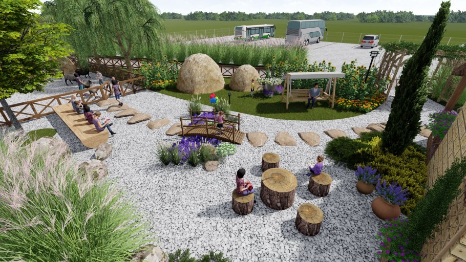 Бассейн в саду