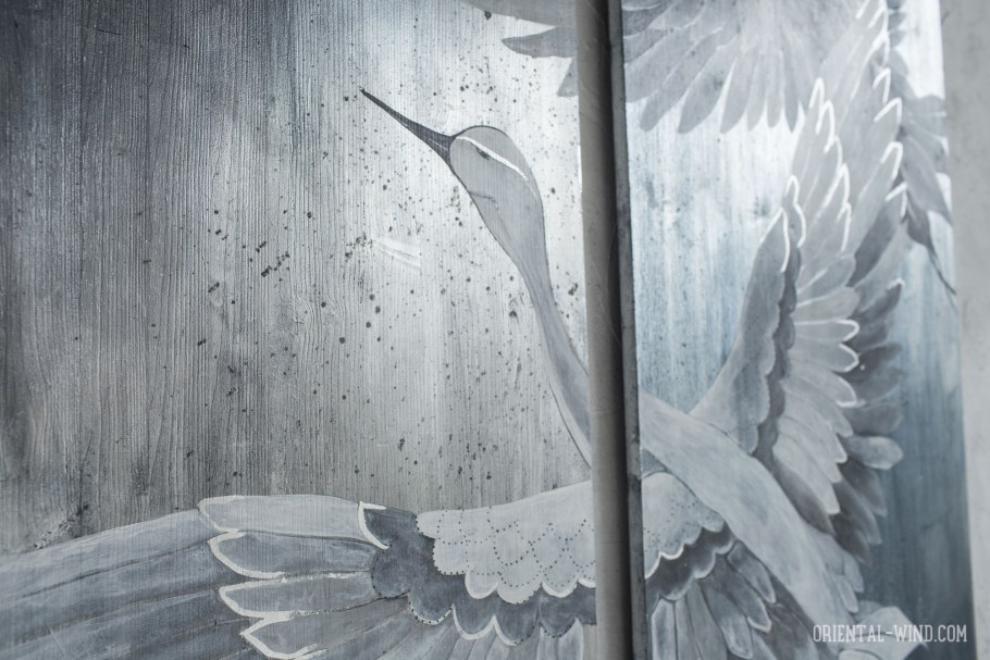 Картина Журавли триптих