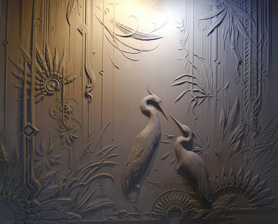 Постер 4439 "Журавли" 80х42 см