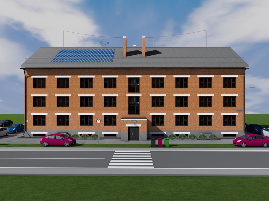 Трехэтажное здание