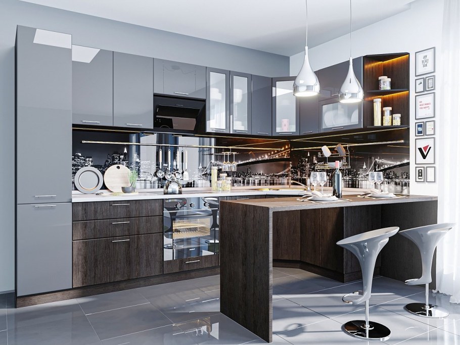 Кухня Верона ясень золото Сурская