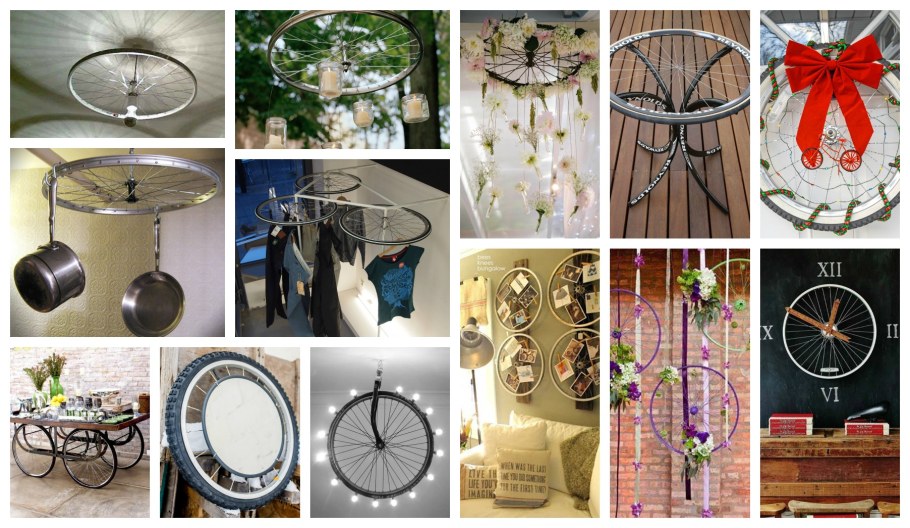 Декор из велосипедного колеса