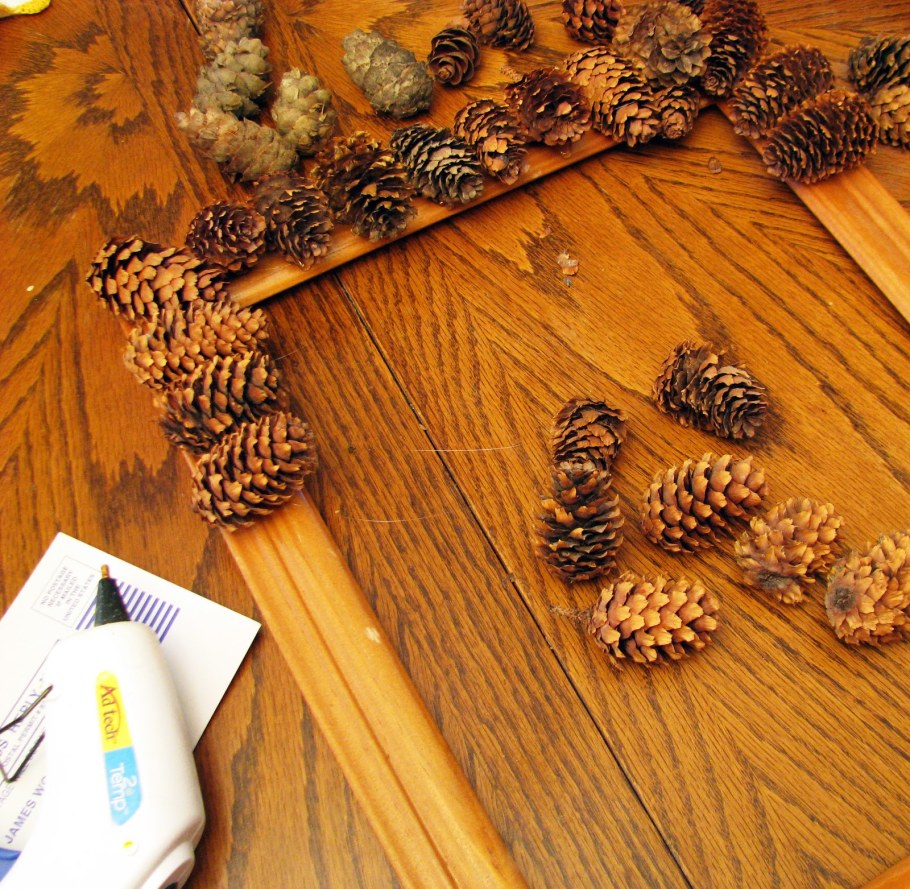 Букет из еловых шишек