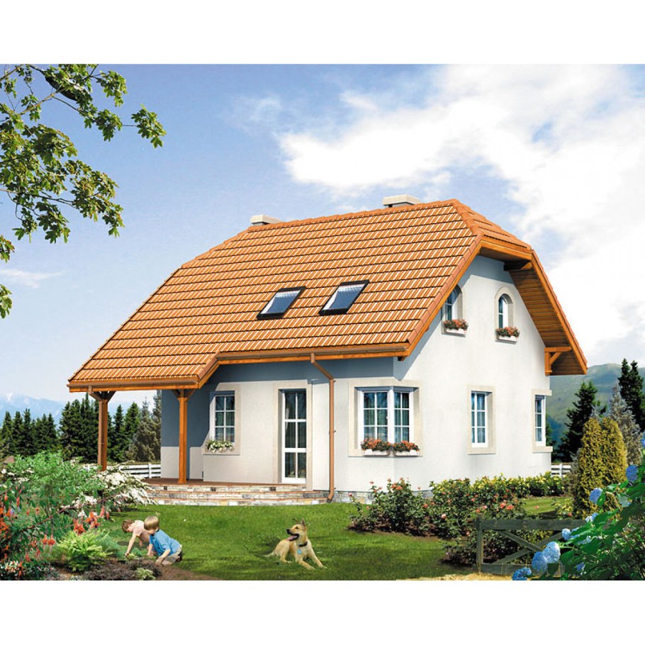 Полувальмовая мансардная кровля