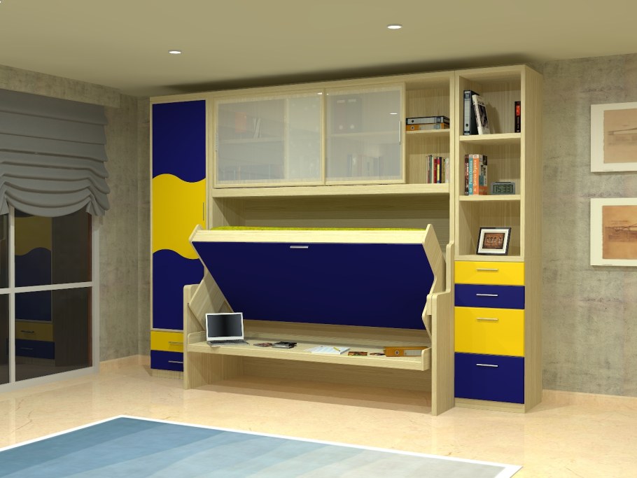 Детская кровать со шкафом