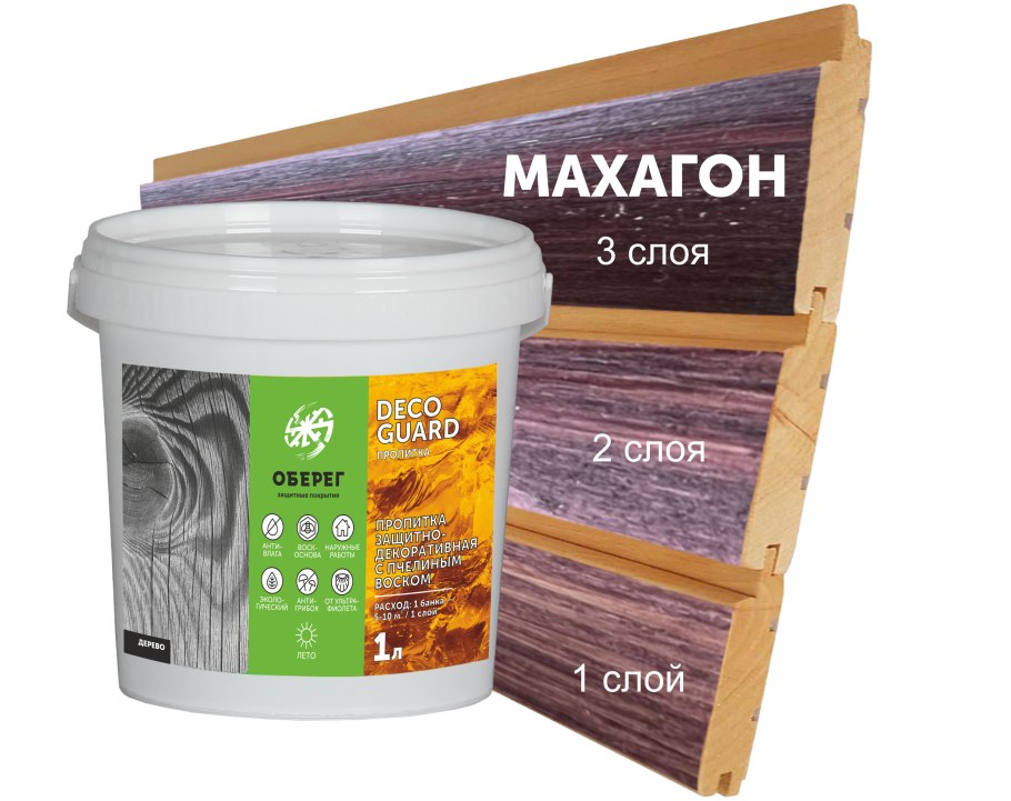 Лак VGT акриловый пропиточный антисептический для дерева (2.2 кг) полиакриловый