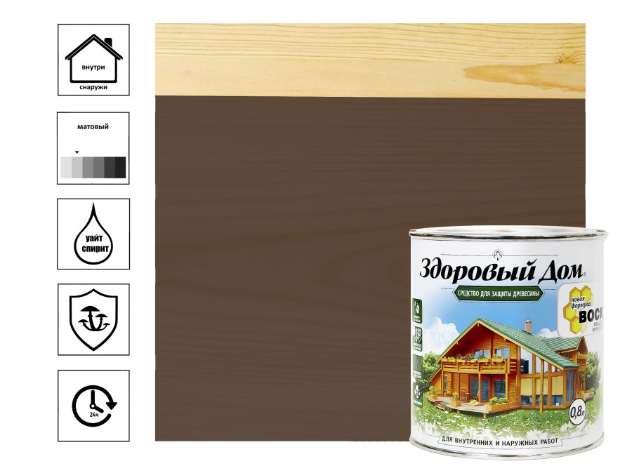 Пропитка (морилка) для обновления старого дерева DECOGUARD серая (ВД-АК-02-01)