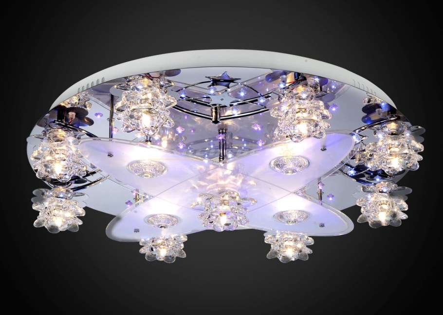 Люстра 8067/4+4 BK 288w + 34w