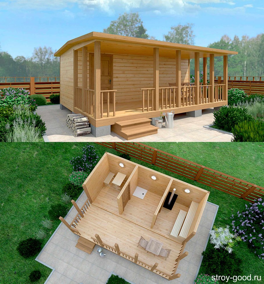 Летняя кухня с террасой