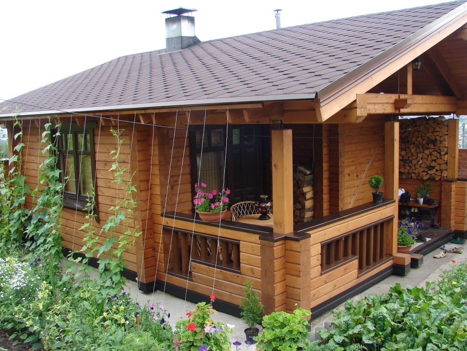 Баня 6х6 из минибруса