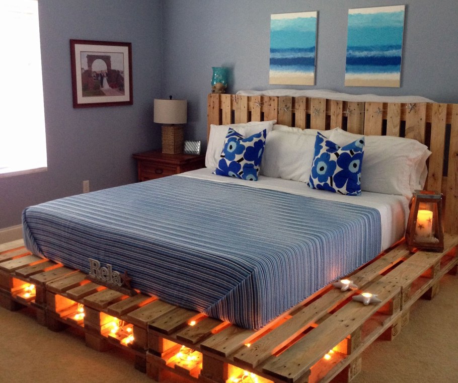 Кровать из паллетов