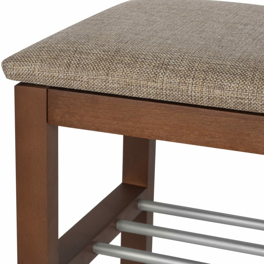 Банкетка Sheffilton SHT-b2-2 670х490 мм, дерево/металл, цвет белёный кедр