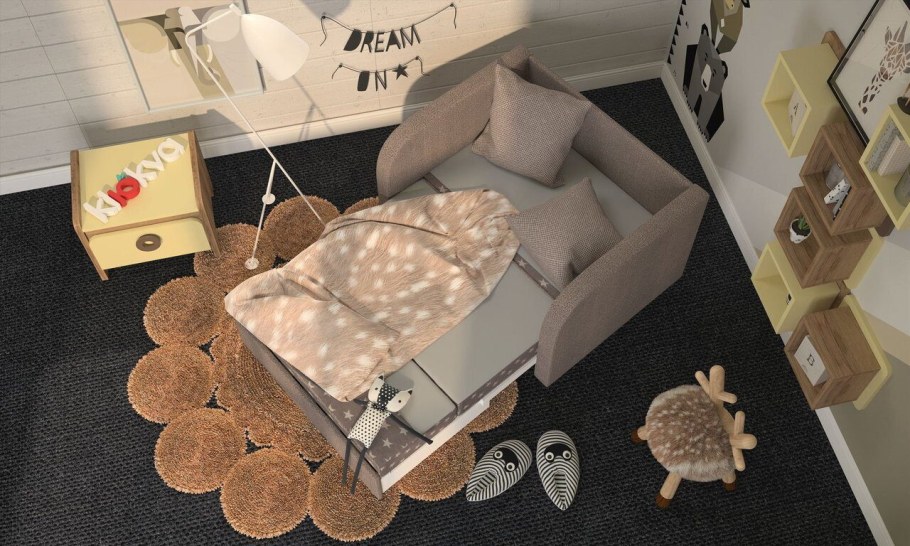 Диван софт клюква