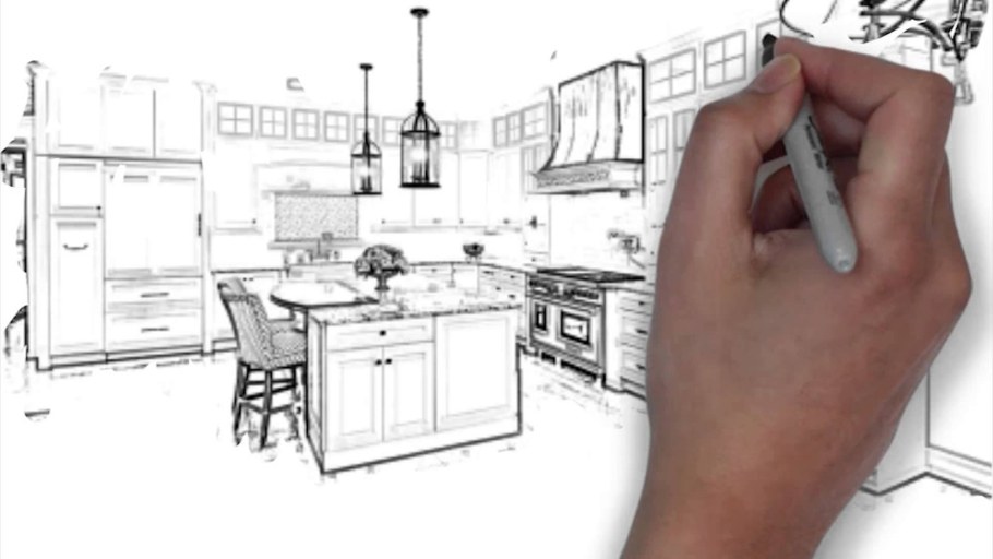 Кухня набросок от руки