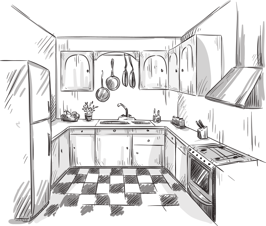 Эскиз кухни
