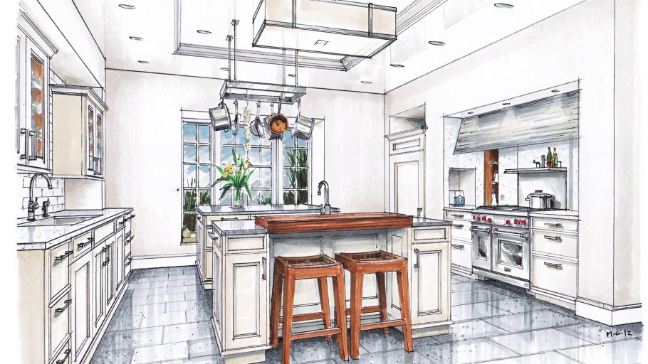 Чертеж интерьера