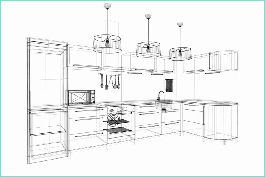 Эскиз кухонной мебели