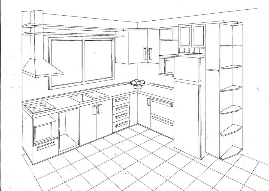 Эскиз кухни