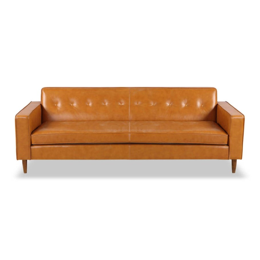 Двухместный кожаный диван икеа