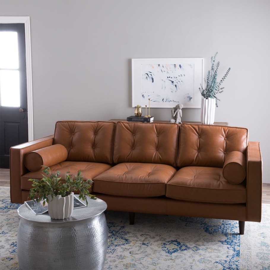 Диван Caramel Leather & Textiles Triple Sofa