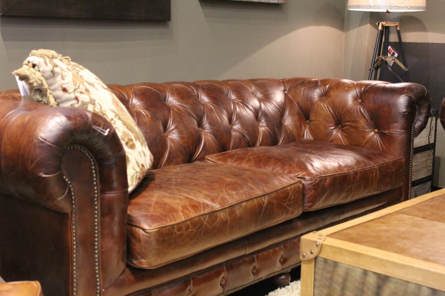 Диван Честер кожа cigara