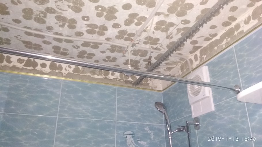 Монтаж пластикового потолка в ванной
