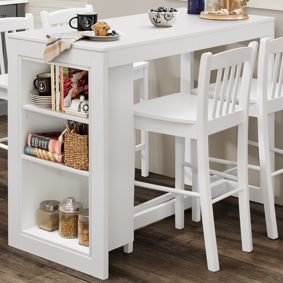 Кухонный гарнитур двухуровневый с барной стойкой