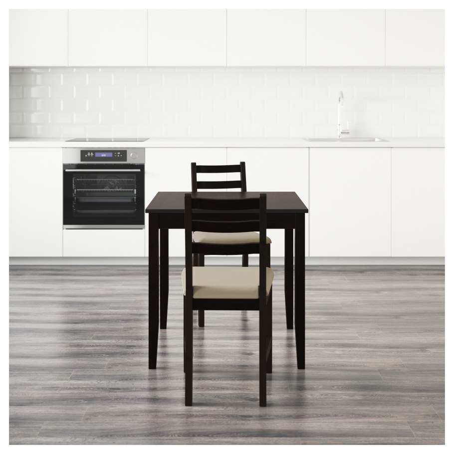 Стол икеа ЛЕРХАМН черный