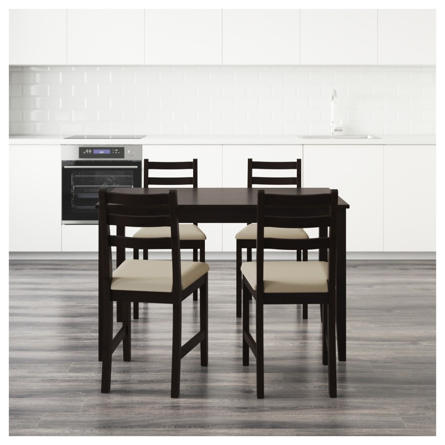 Стол икеа ЛЕРХАМН черный