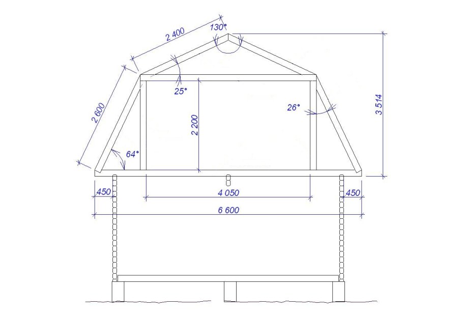 Раскладка стропил чертеж