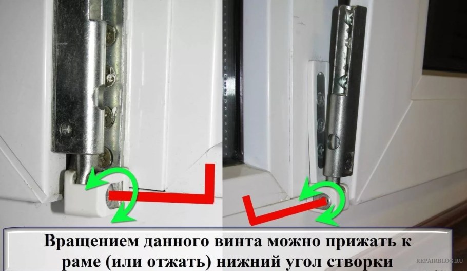 Как отрегулировать прижим пластикового окна снизу