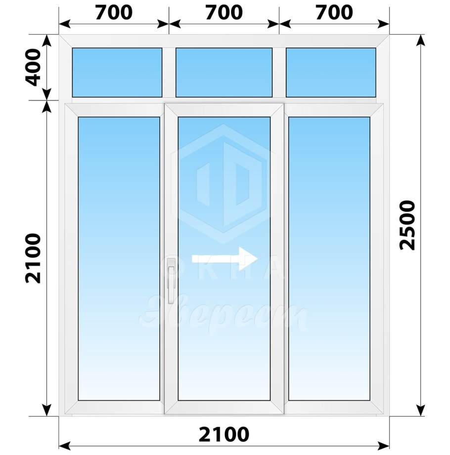 Балконный блок 2100 2100